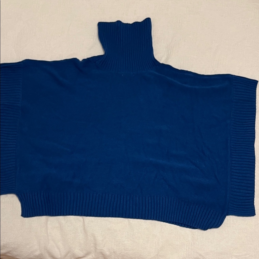 New York & Company Deep Blue Turtleneck Sweater